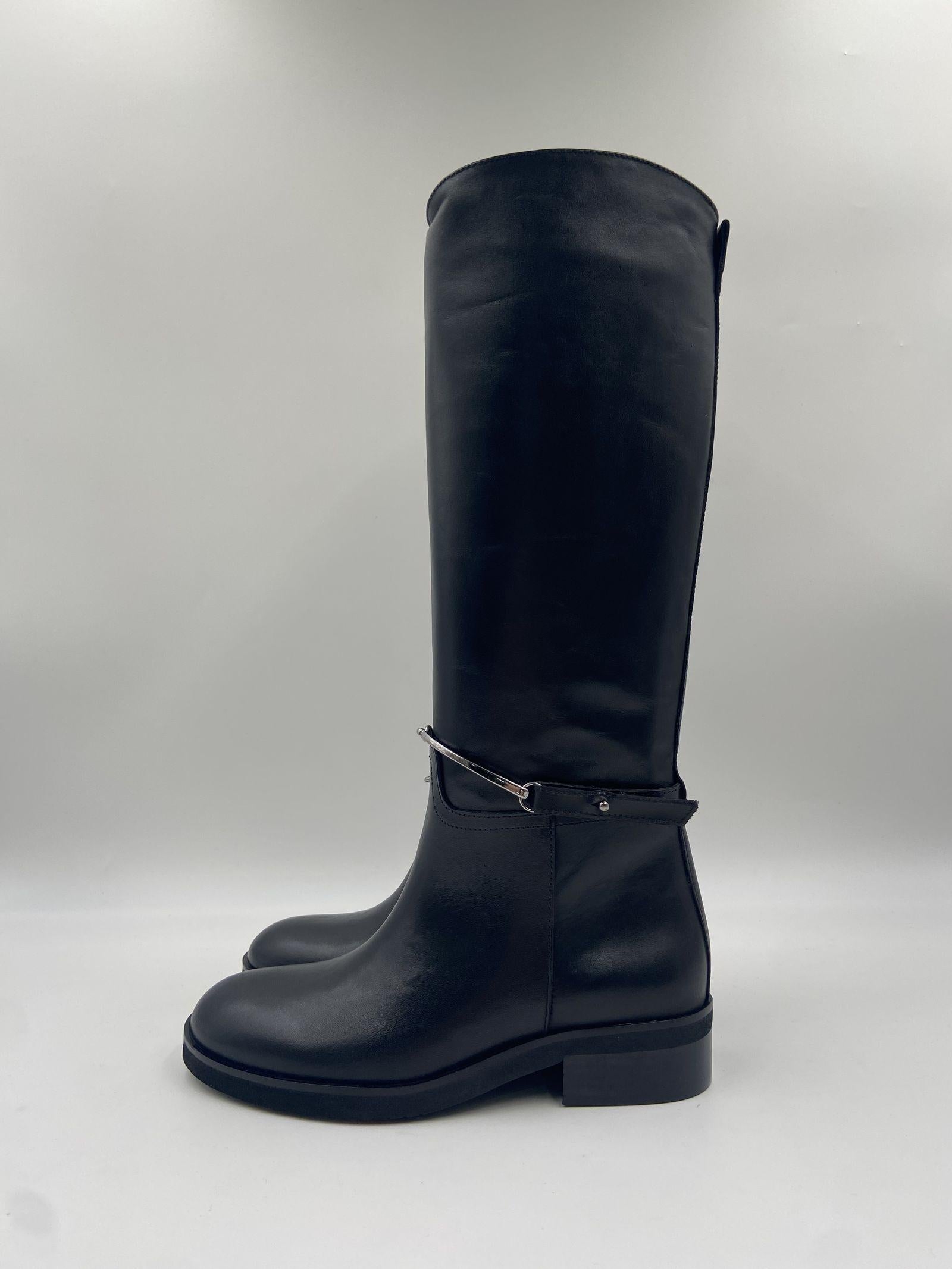 Stivale con dettaglio equestre 2904 NERO OFELIA 