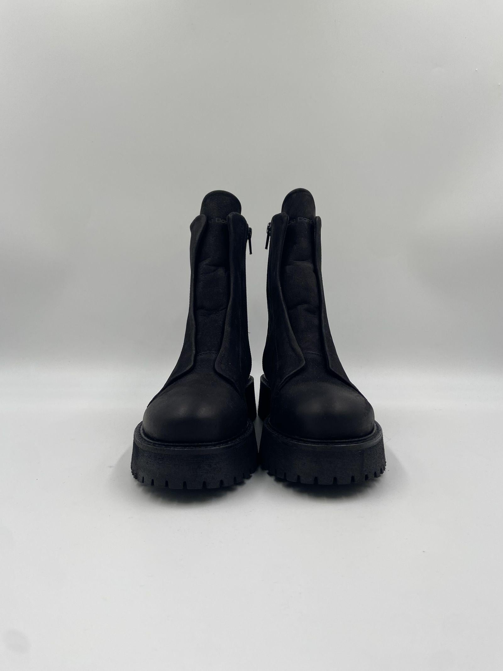 Tronchetto Kuni No Lace Mart Nabuk KUNINOLACMART NERO PATRIZIA BONFANTI 