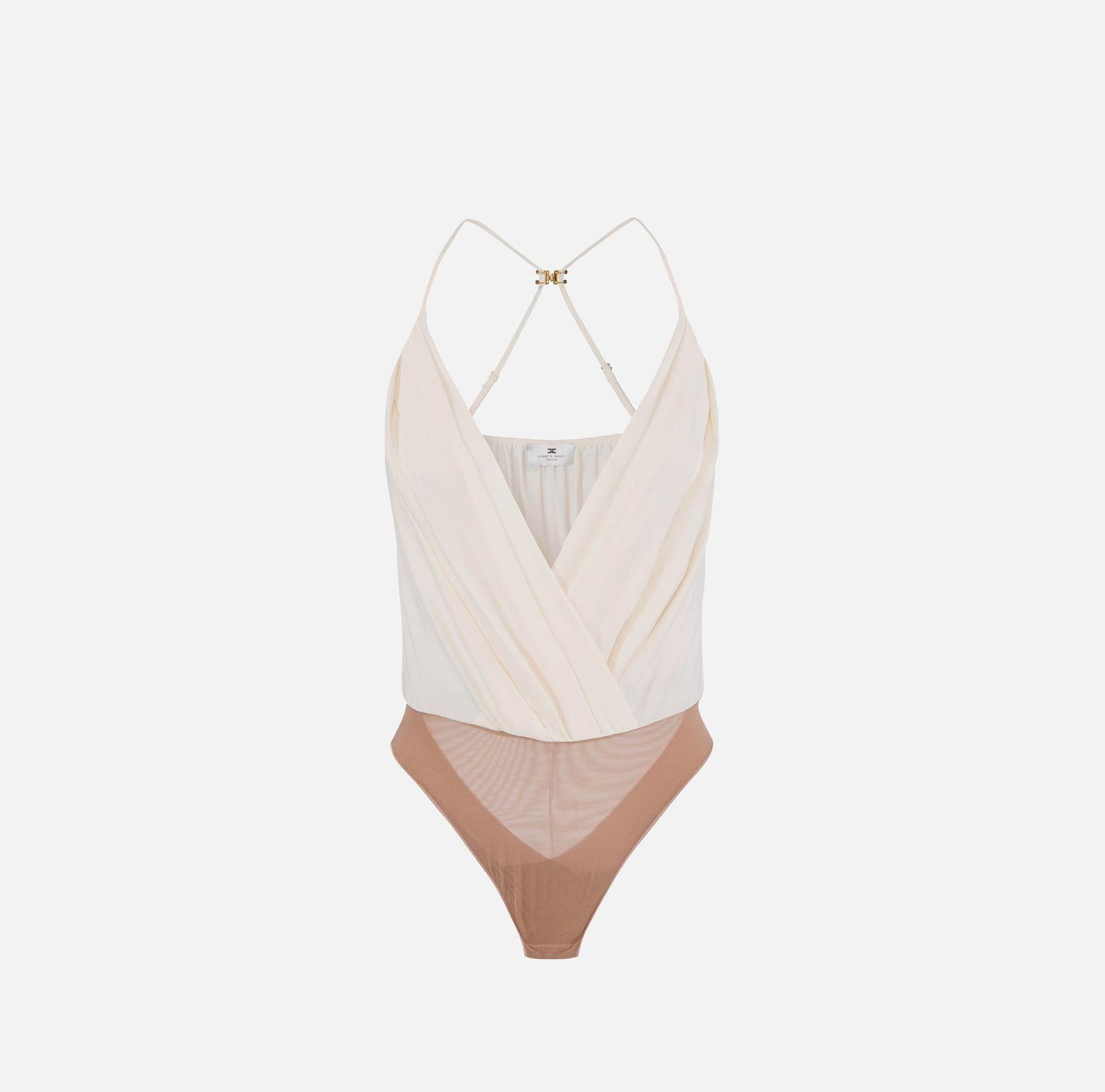 Body in georgette - Elisabetta Franchi BO01461E2 193 ELISABETTA FRANCHI 