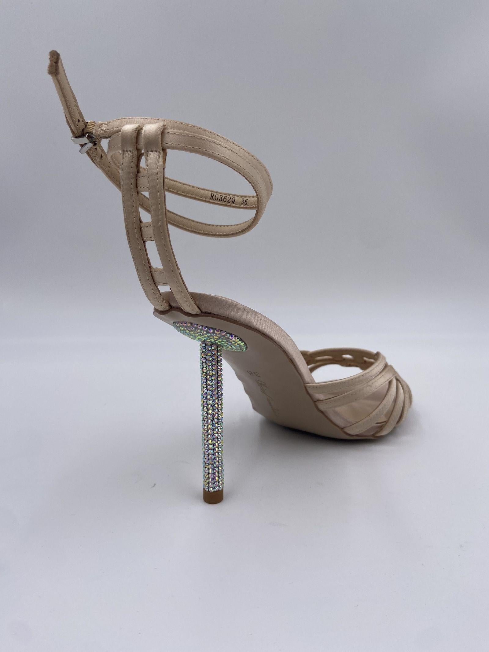 Sandalo tacco strass RG362 FUMO LUCIANO BARACHINI 