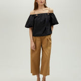 Pantalone cropped con elastico