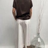 T- shirt girocollo satinata - Ofelia MS2003 MORO OFELIA 
