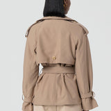 Trench regular in tessuto tecnico