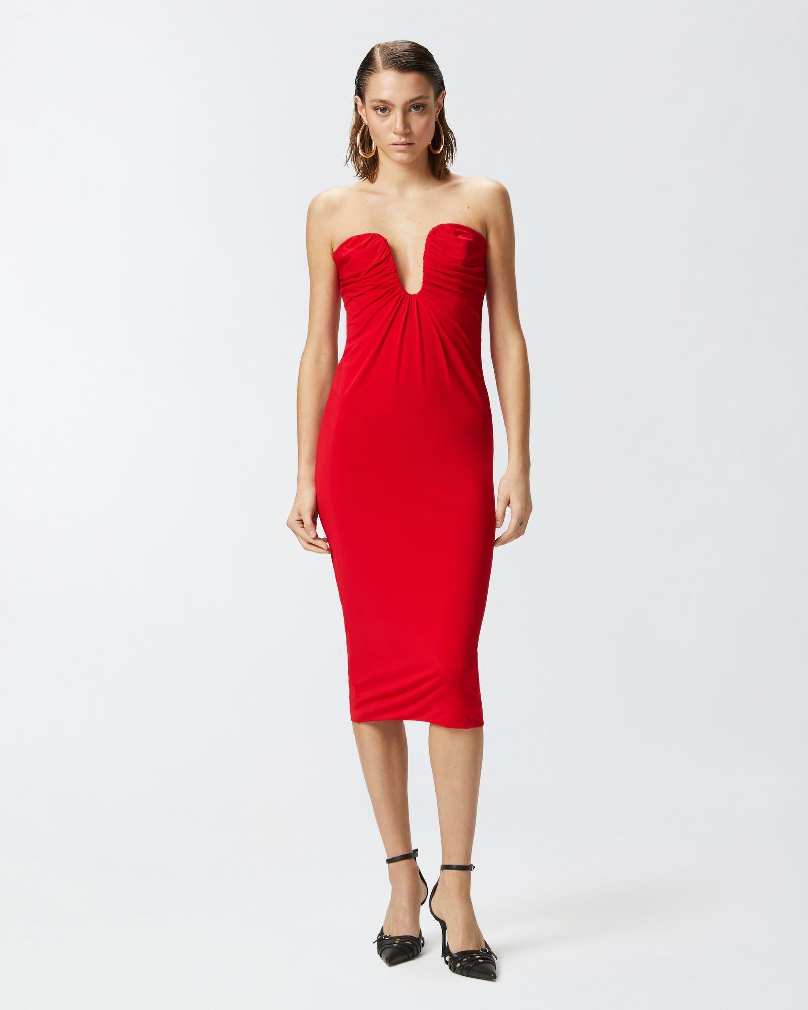 Abito con scollo sagomato 105021-A2GS R49 PINKO 