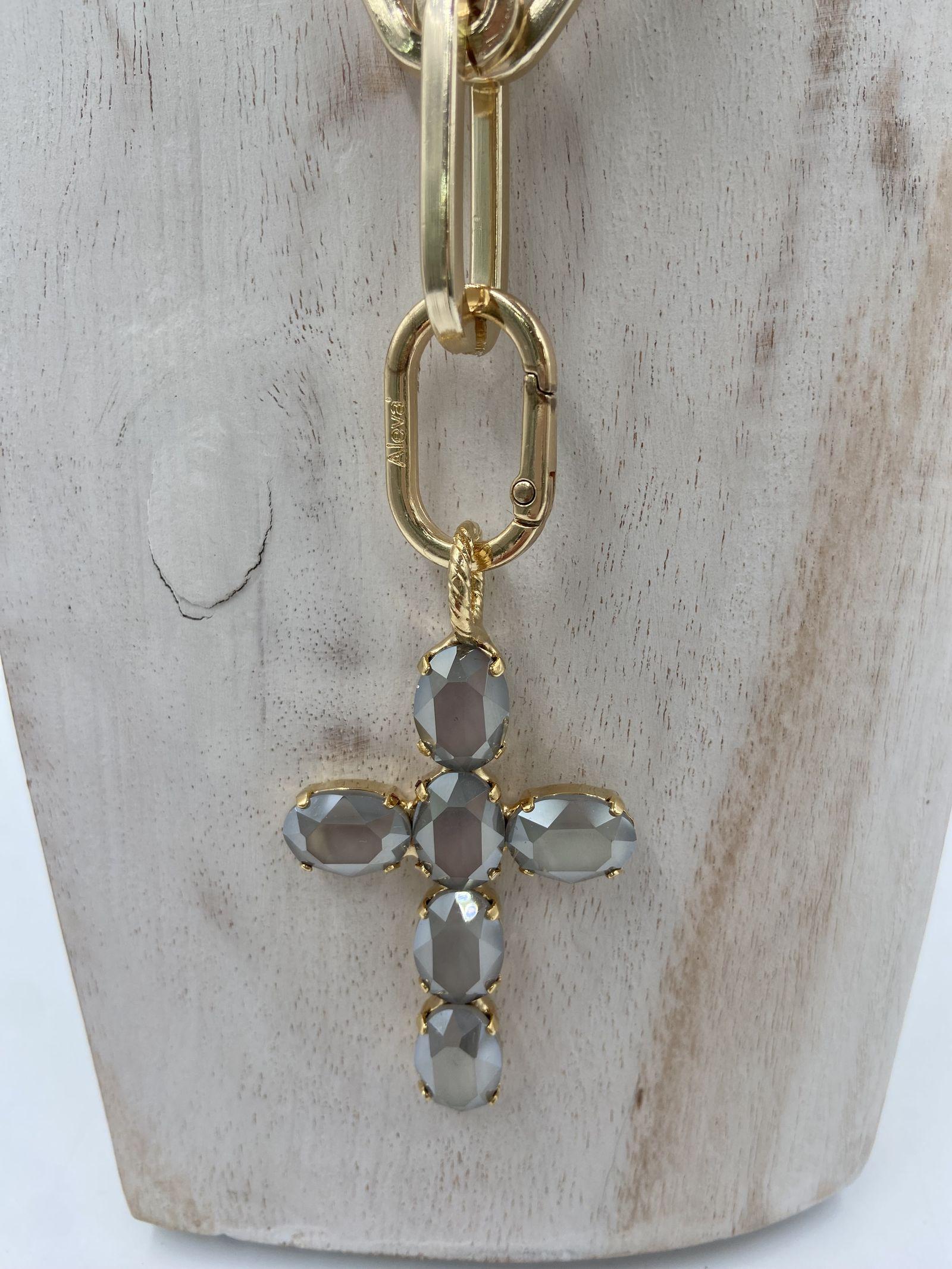 Ciondolo Croce Iris Grigio - Alevà CROCEIRIS OROGRIGIO ALEVA' 