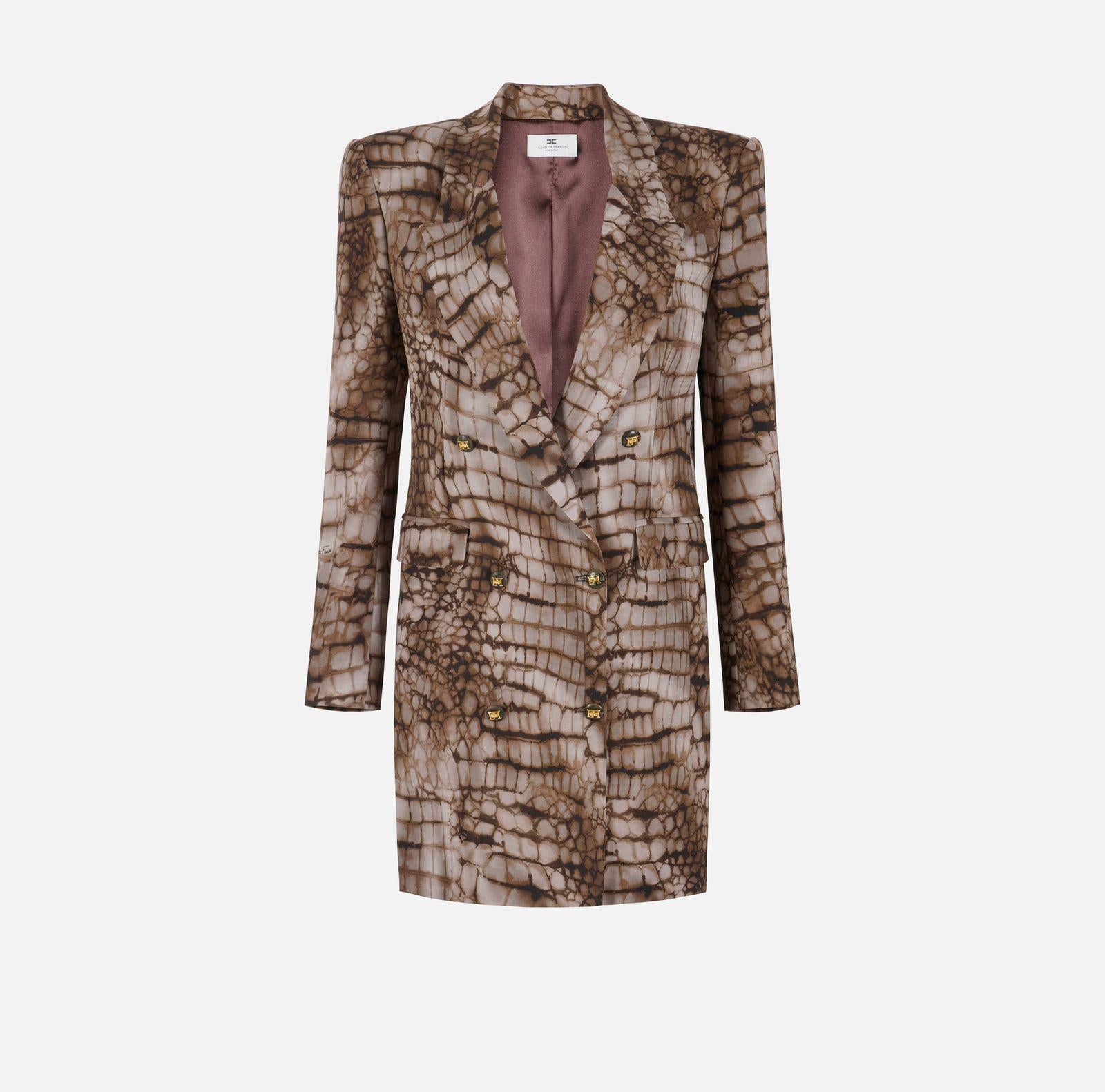 Abito stampa alligatore - Elisabetta Franchi AB92761E2 644 ELISABETTA FRANCHI 