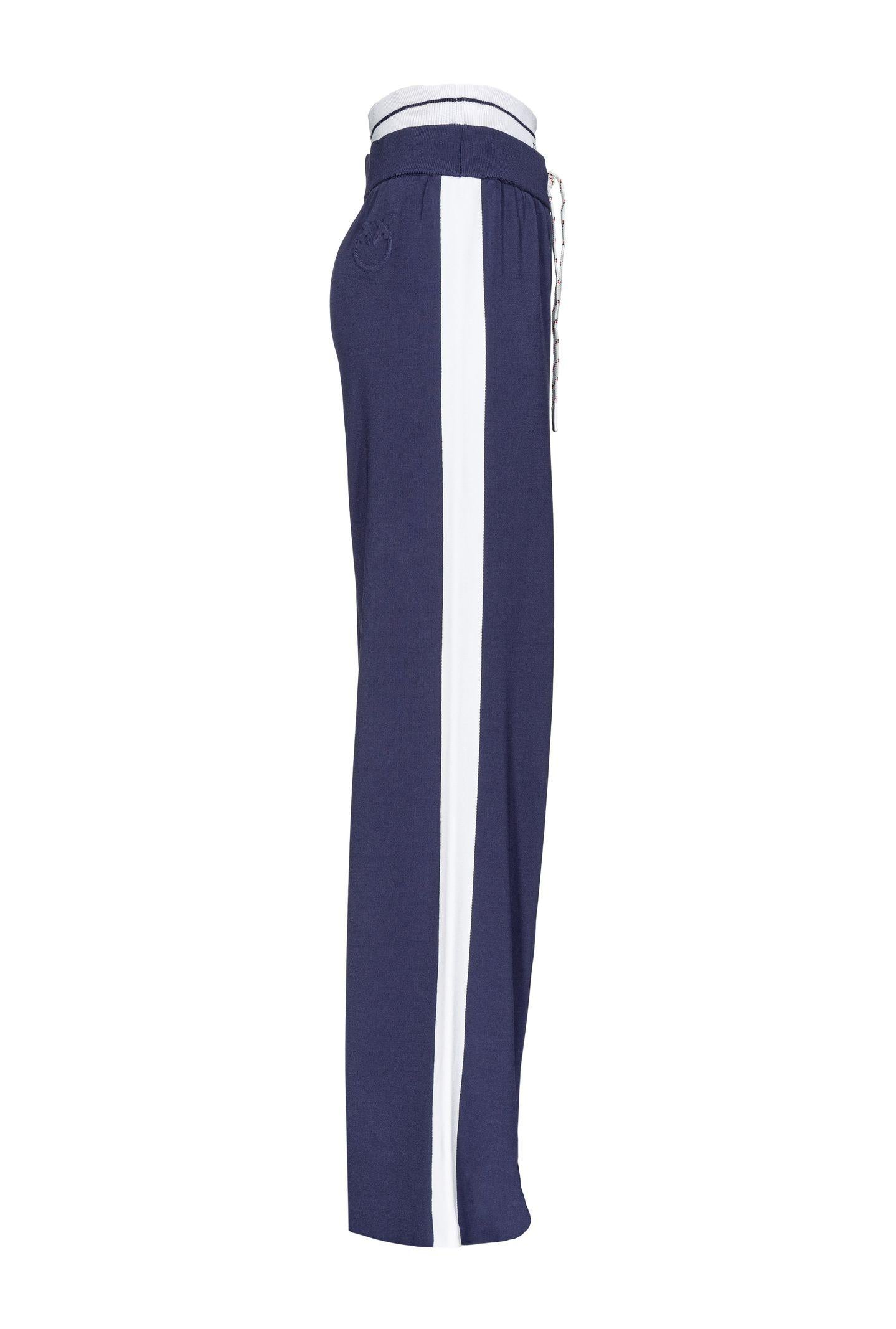 Pantalone felpa ampio con banda laterale 104739-A2FQ EZ1 PINKO 