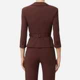 Giacca in tessuto tecnico bielastico - Elisabetta Franchi GI22461E2 644 ELISABETTA FRANCHI 