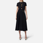 Maglia in jersey con collana a fiocco - Elisabetta Franchi MA00651E2 110 ELISABETTA FRANCHI 