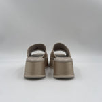 Sandalo zeppa satin SUNNY MAYA WASHED BEIGE PATRIZIA BONFANTI 