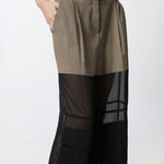 Pantalone cargo con georgette semitrasparente 104908-A2HC L67 PINKO 