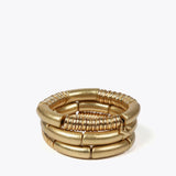 Set braccialetti elasticizzati dorati