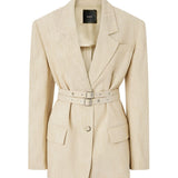 Giacca oversize in tela con texture