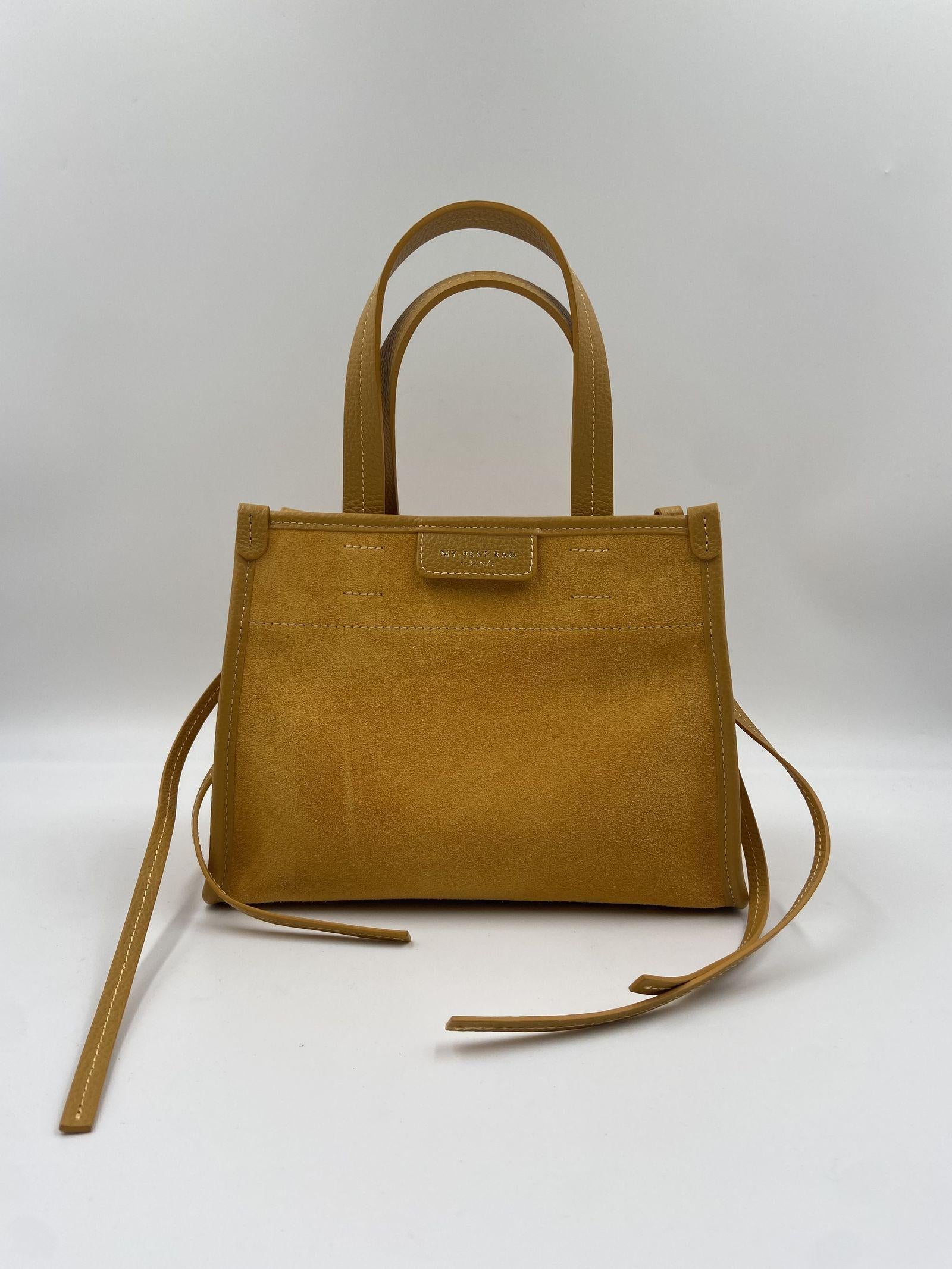 Borsa Diva scamosciata piccola - My Best Bag S1MYB2035 CURCUMA MY BEST BAG 