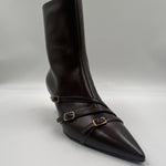 Stivaletto  moro con cinturini 9559 MORO SPAZIO MODA 