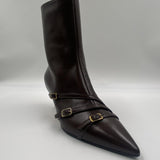 Stivaletto  moro con cinturini 9559 MORO SPAZIO MODA 