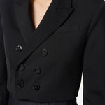 Giacca cropped in gabardina - Elisabetta Franchi GI22361E2 110 ELISABETTA FRANCHI 