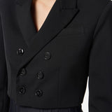 Giacca cropped in gabardina - Elisabetta Franchi GI22361E2 110 ELISABETTA FRANCHI 