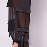 Pantalone cargo trasparente