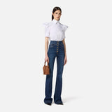 Camicia balloon in popeline CA10156E2 100 ELISABETTA FRANCHI 