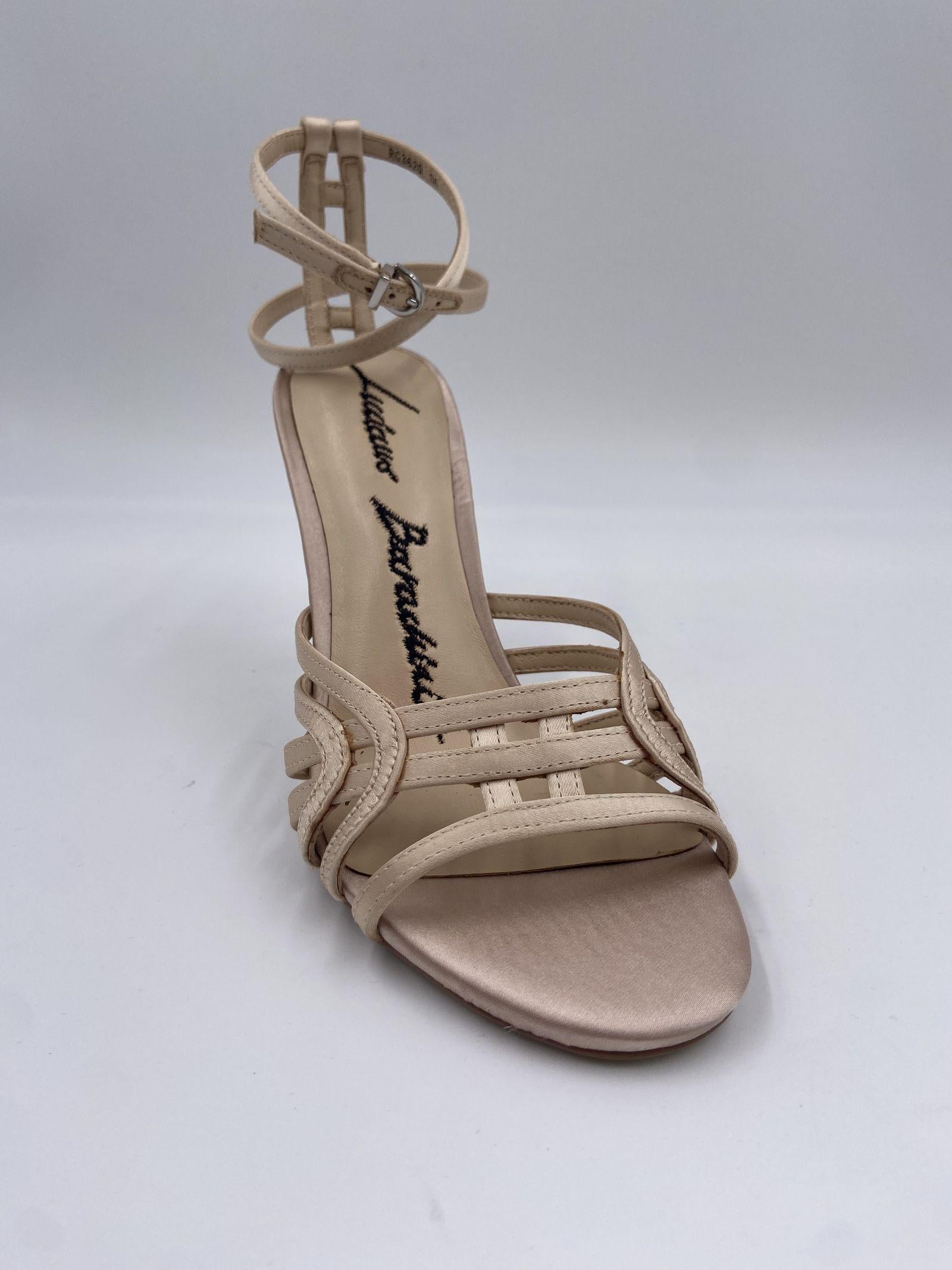 Sandalo tacco strass RG362 FUMO LUCIANO BARACHINI 