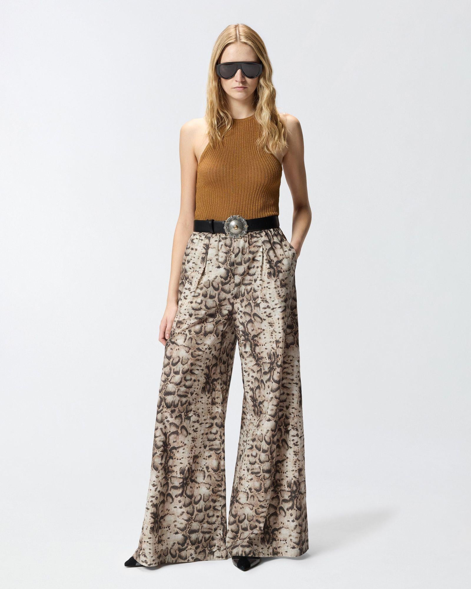 Pantalone ampio con stampa snake - Pinko 106963A3B1 CZ9 PINKO 