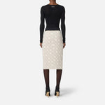 Gonna bicolor in doppio crepe - Elisabetta Franchi GOS0156E2 EF1 ELISABETTA FRANCHI 