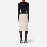 Gonna bicolor in doppio crepe - Elisabetta Franchi GOS0156E2 EF1 ELISABETTA FRANCHI 