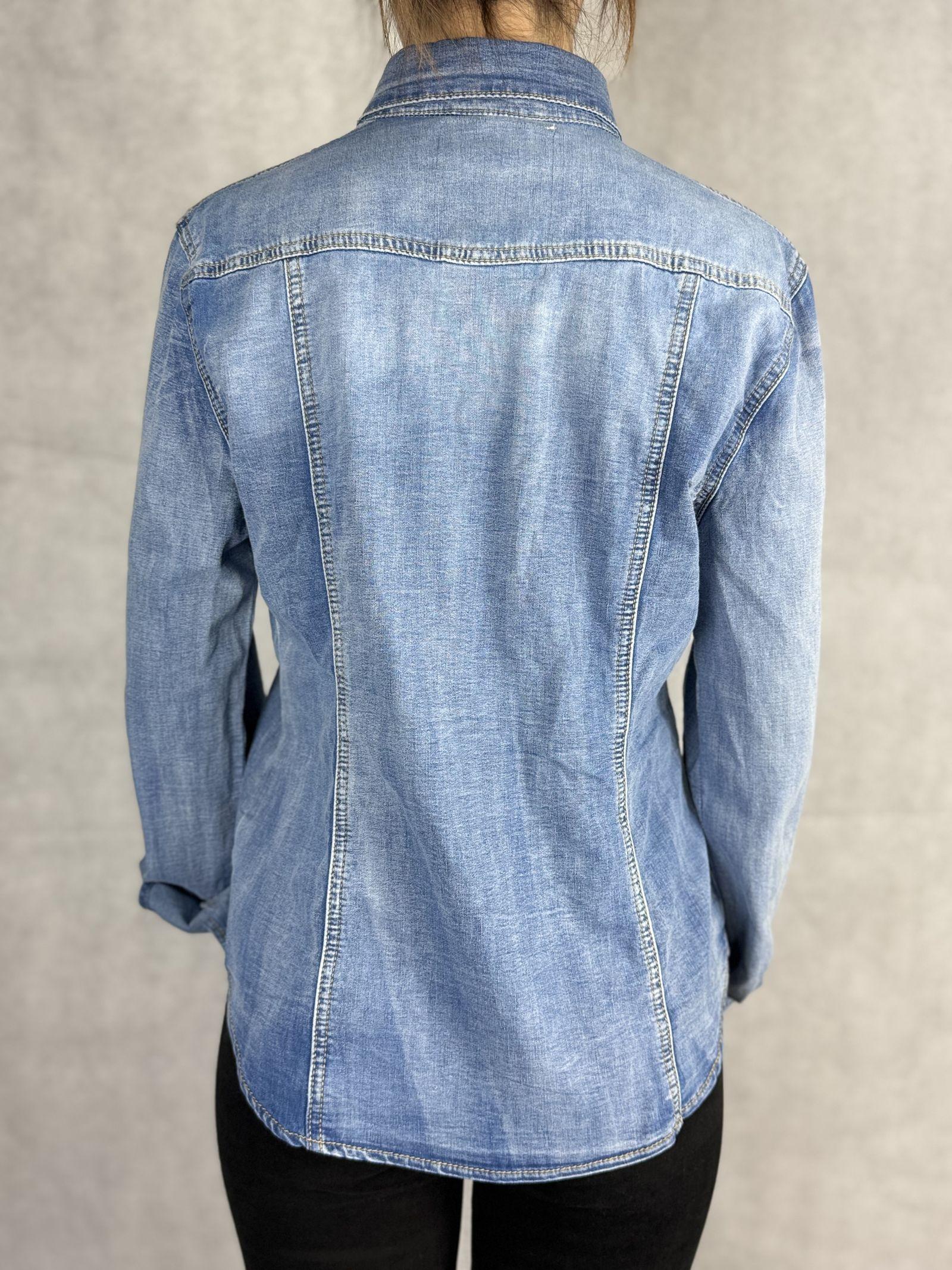 Camicia denim lavaggio chiaro 220102JC710 DENIM OFELIA 