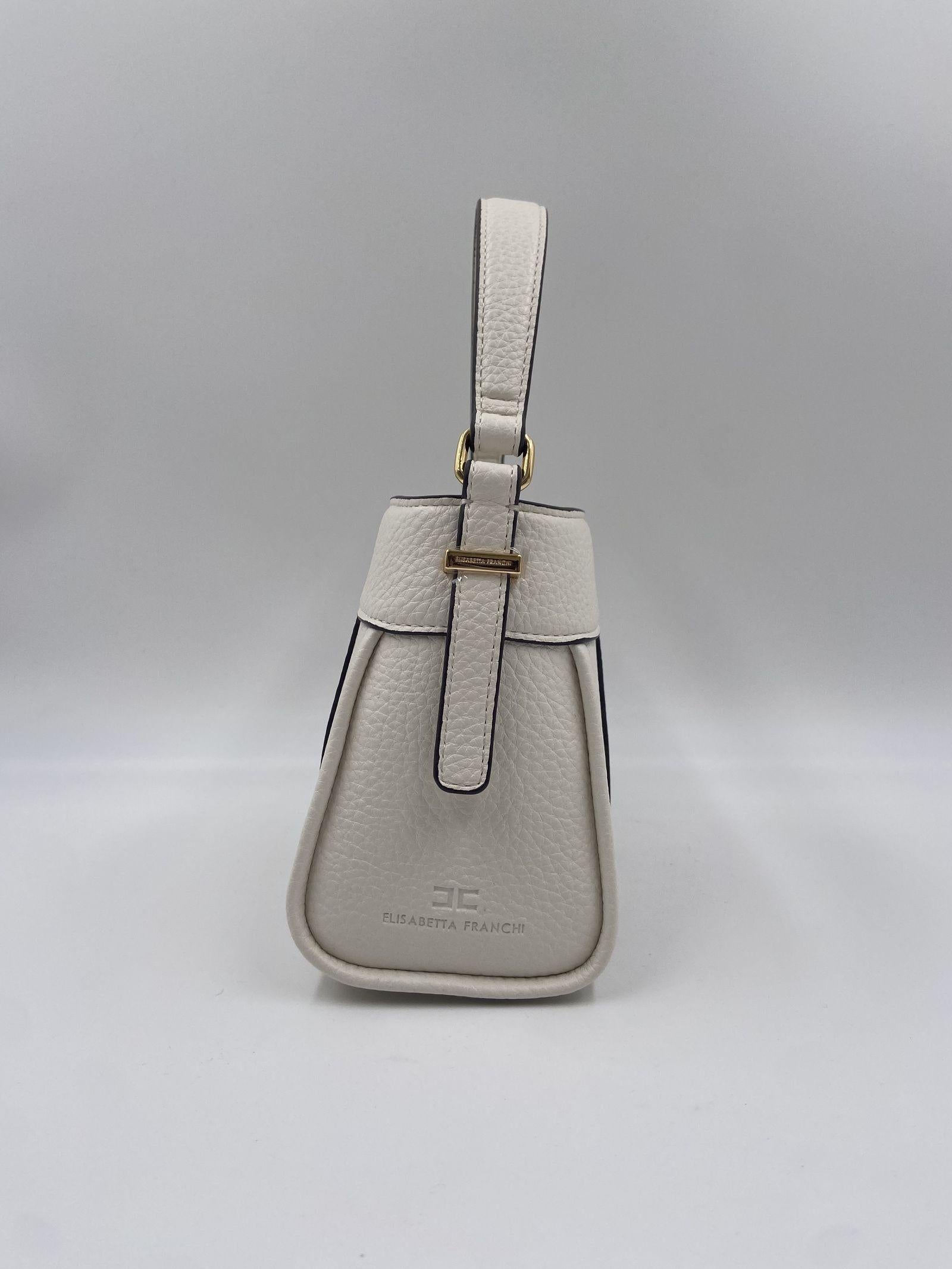 Borsa tote piccola con logo - Elisabetta Franchi BS06A51E2 360 ELISABETTA FRANCHI 