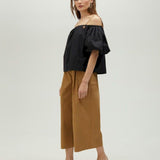 Pantalone cropped con elastico