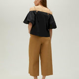 Pantalone cropped con elastico