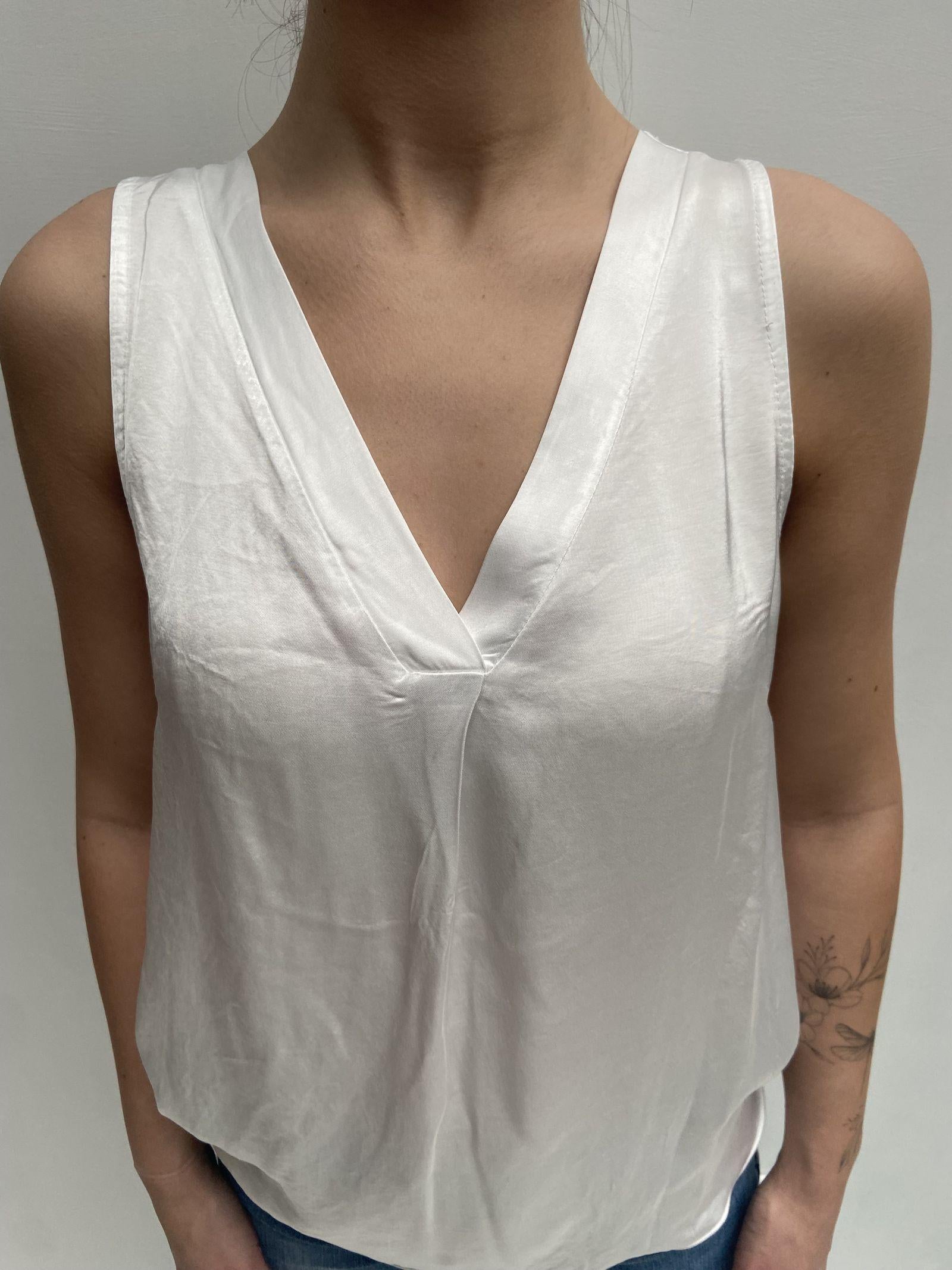 Top smanicato bimateriale 4005 CREMA OFELIA 