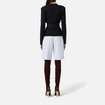 Giacca in maglia con cintura - Elisabetta Franchi MK48S57E2 110 ELISABETTA FRANCHI 