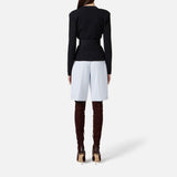 Giacca in maglia con cintura - Elisabetta Franchi MK48S57E2 110 ELISABETTA FRANCHI 