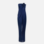 Abito Red Carpet con fiore ricamato - Elisabetta Franchi ABR3752E2 DC8 ELISABETTA FRANCHI 