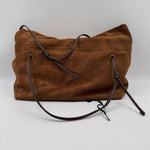 Borsa pieghevole in camoscio - Ofelia AZ208C CASTAGNA OFELIA 