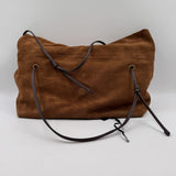Borsa pieghevole in camoscio - Ofelia AZ208C CASTAGNA OFELIA 