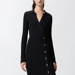 Abito lungo in maglia con bottoni 104033-A239 Z99 PINKO 
