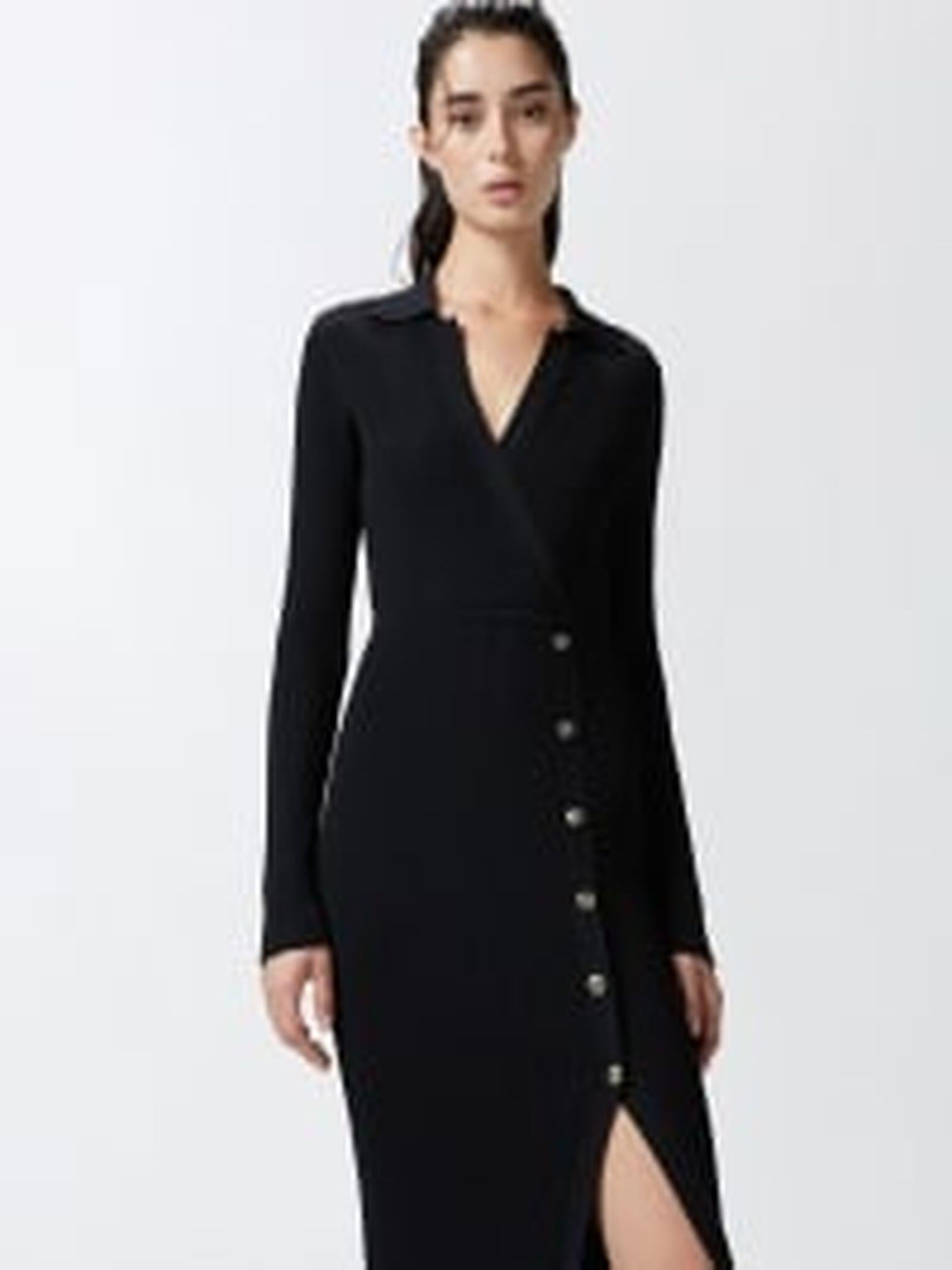 Abito lungo in maglia con bottoni 104033-A239 Z99 PINKO 