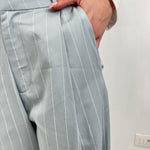 Pantalone con motivo a righe - Eleh SS260118 CELESTE ELEH 