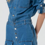 Tuta in denim maniche lunghe