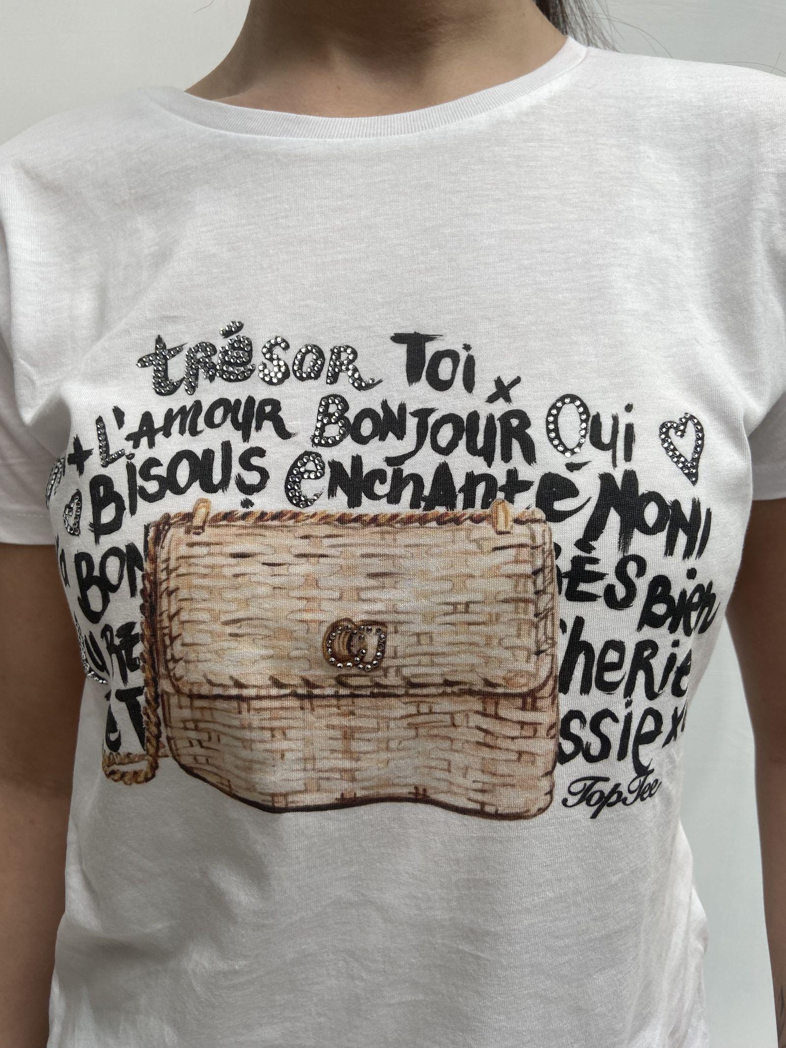 T-shirt con stampa TS315 BIANCO TOP-TEE 