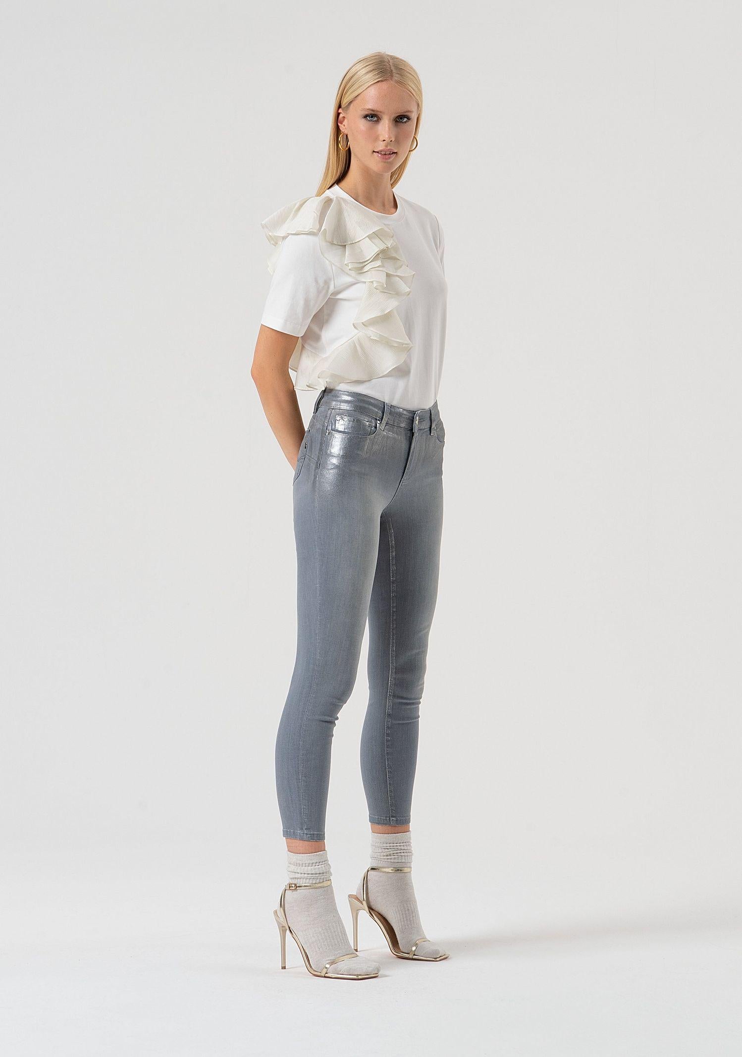 Pantalone push up spalmato - Fracomina FR25WV8000D408P9 T54 FRACOMINA 