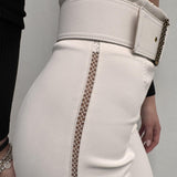 Pantalone con cinturone - Elisabetta Franchi PA06932E2 360 ELISABETTA FRANCHI 