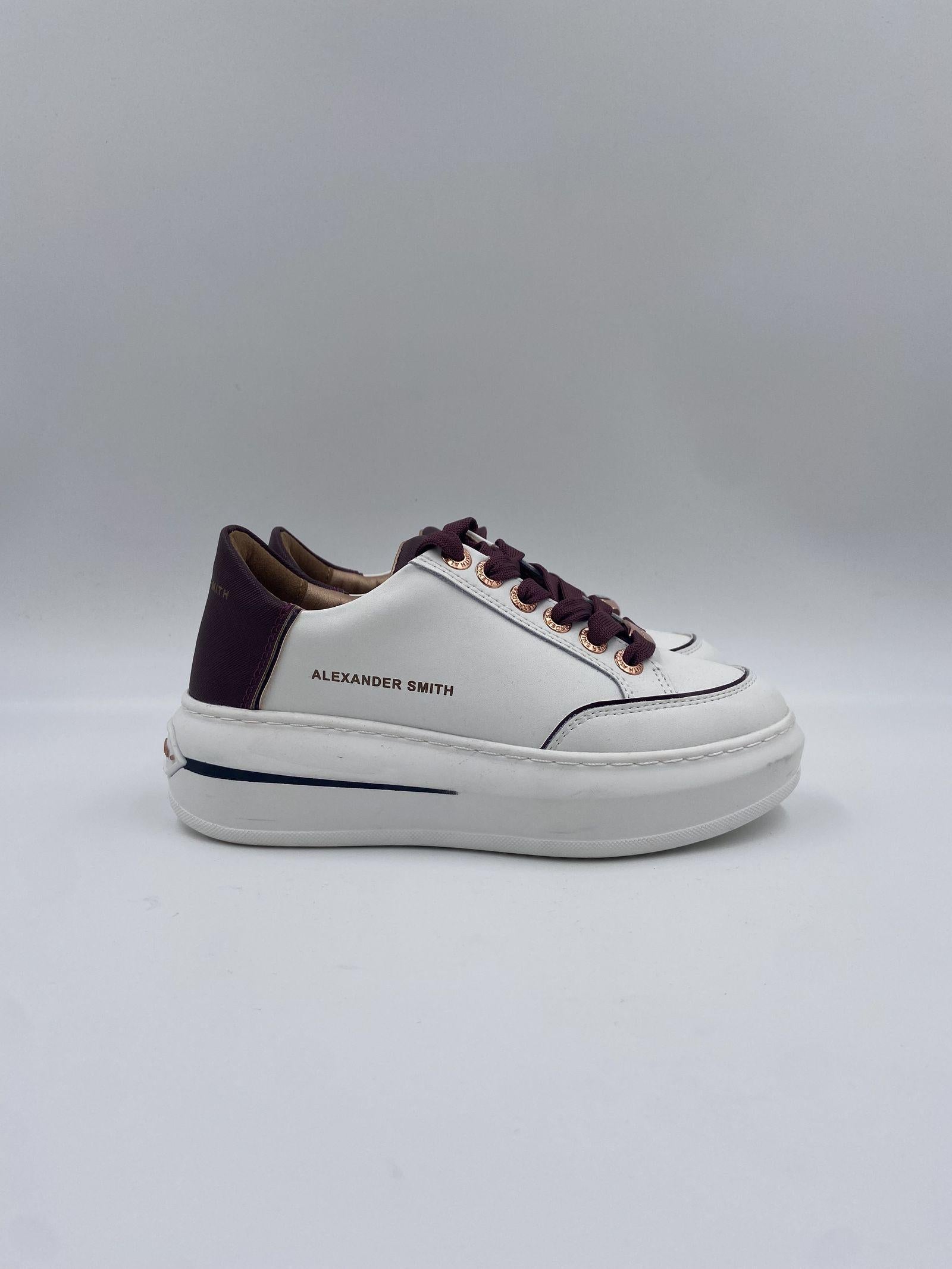 Sneakers Lancaster Woman White Bordeaux ASBALSW 1806 WDX BIANCOBORDEAUX ALEXANDER SMITH 