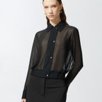 Camicia linea bomber in georgette 104787-A21F Z99 PINKO 