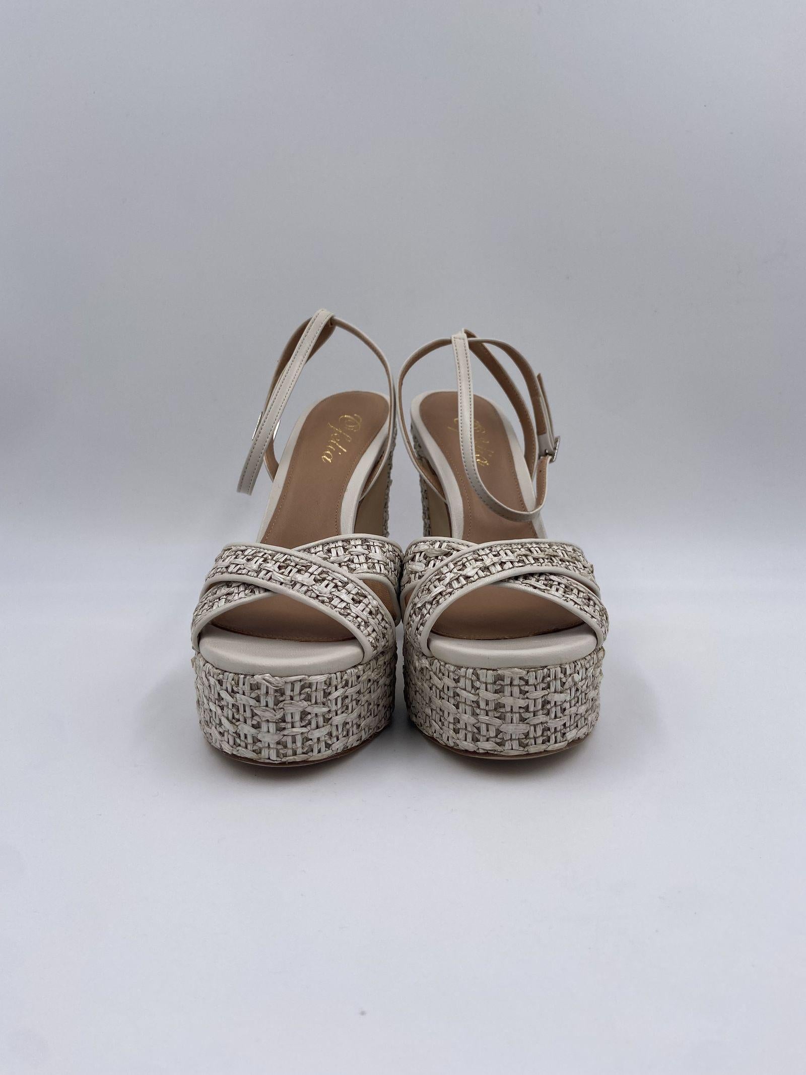 Sabot in rafia intrecciata 2589 SABBIA OFELIA 