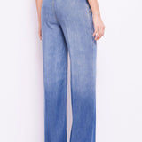 Jeans wide leg con pinces