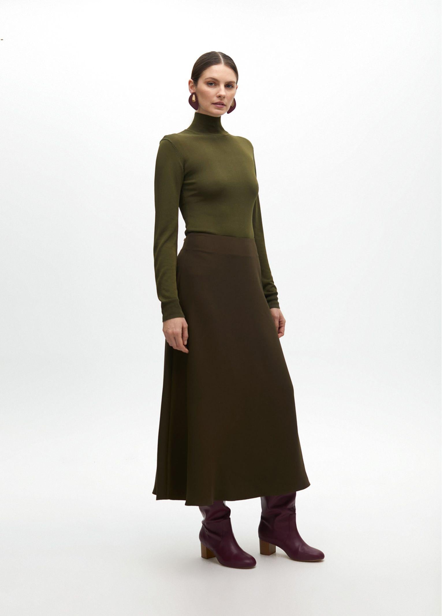 Gonna crepe MIDI MF2508003 060 MAITE 